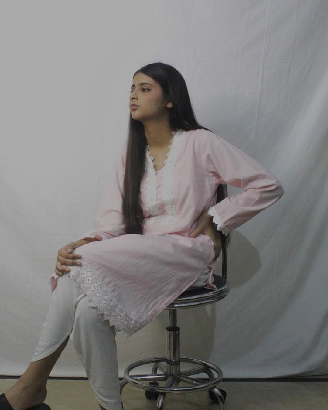 Baby Pink Cotton Two-Piece Set